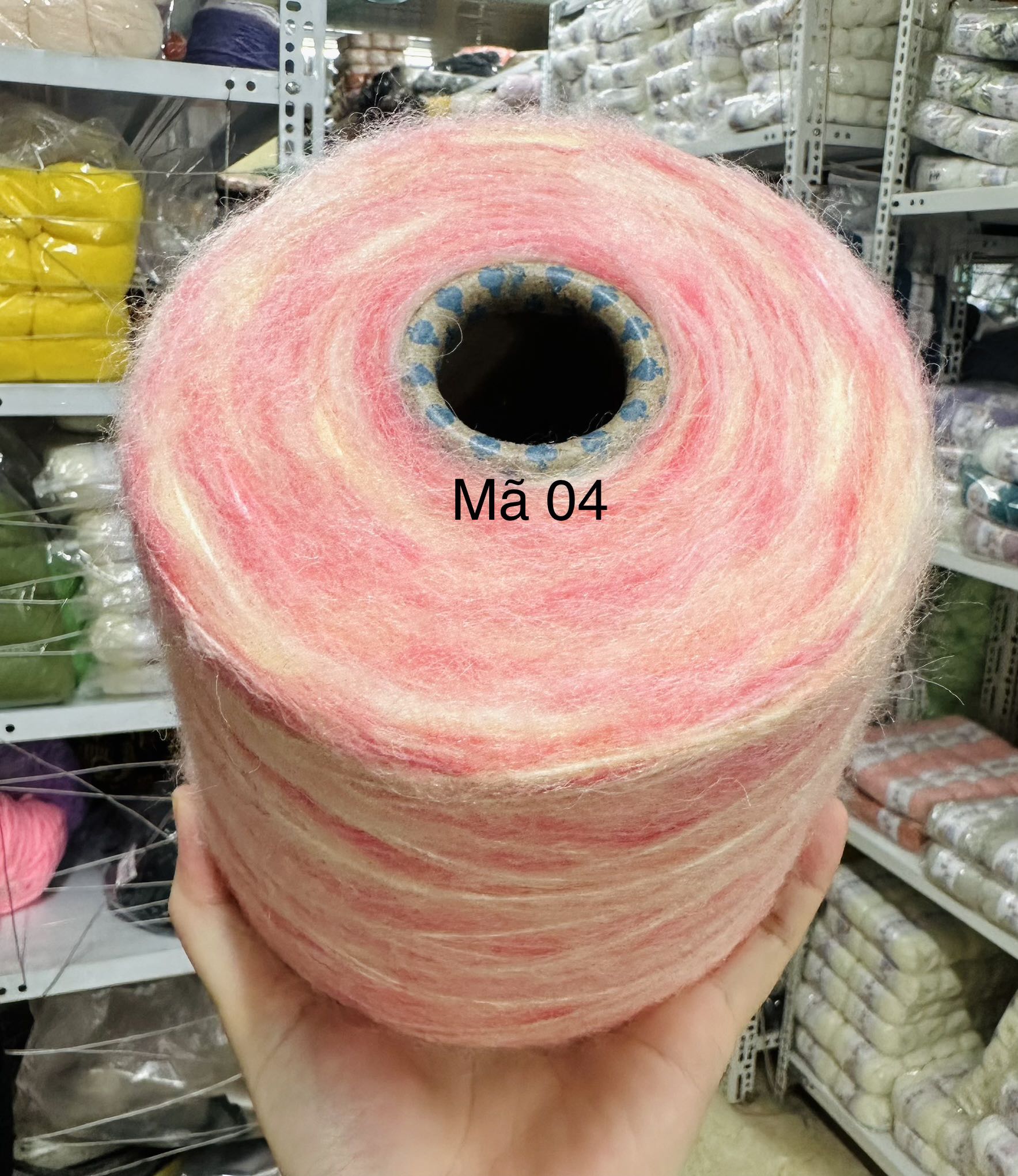 500gr len Mohair cầu vồng sợi to