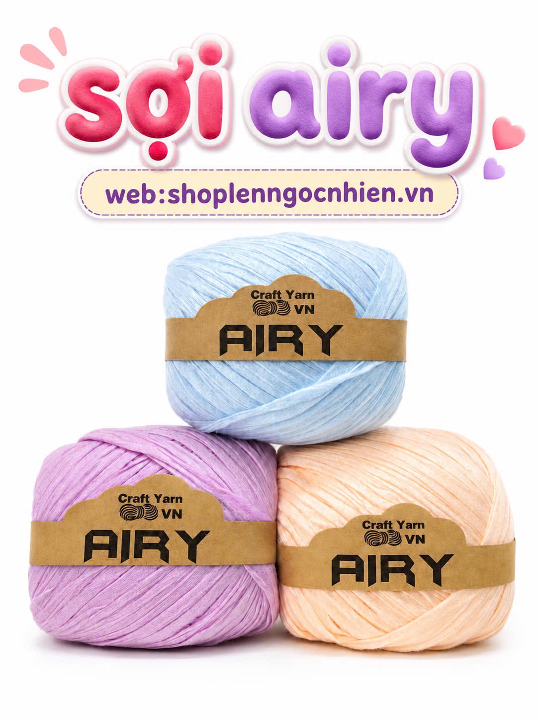 Sợi Airy màu trơn