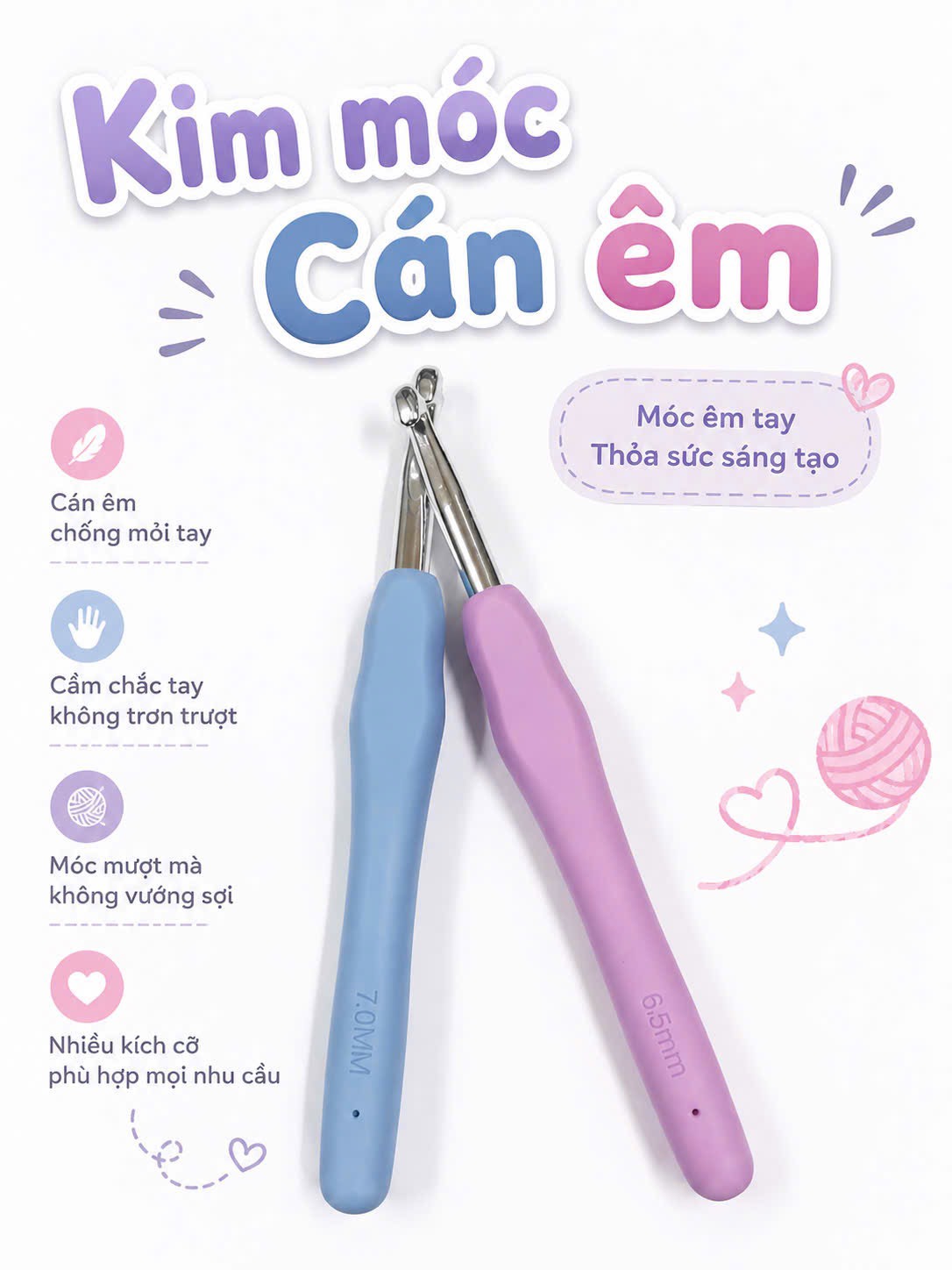 Kim móc cán êm