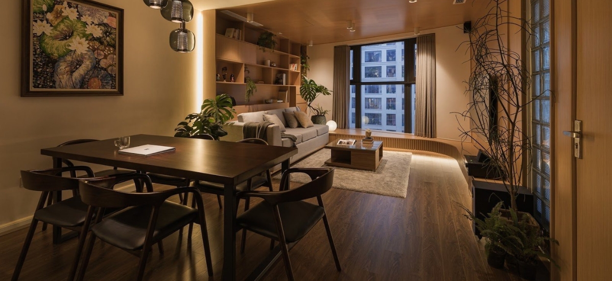 Căn hộ 125m² của gia đình trẻ tại Hà Nội, chi phí hoàn thiện 550 triệu đồng