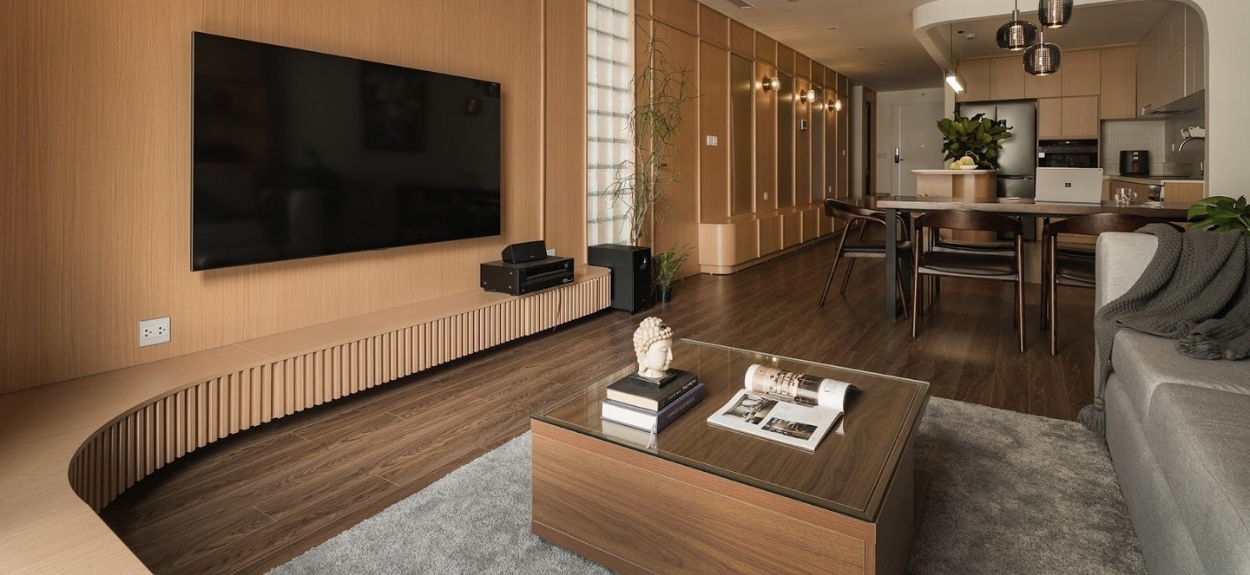 Căn hộ 125m² của gia đình trẻ tại Hà Nội, chi phí hoàn thiện 550 triệu đồng