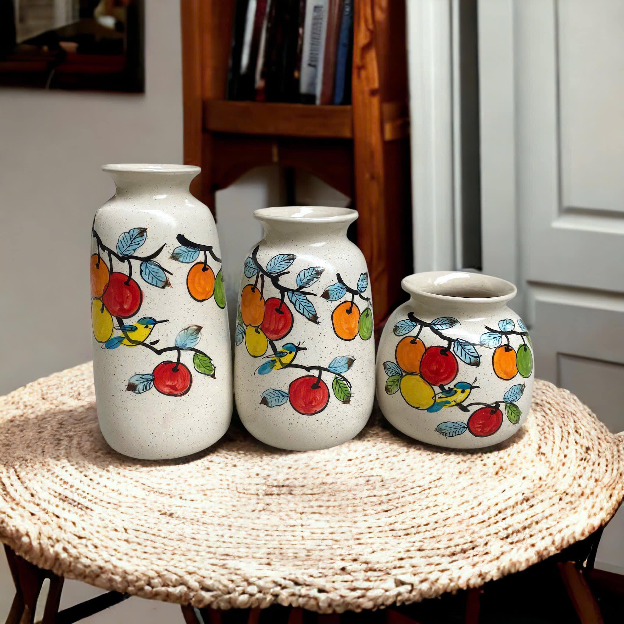 Set 3 Lọ Hoa Sứ Trang Trí Nội Thất