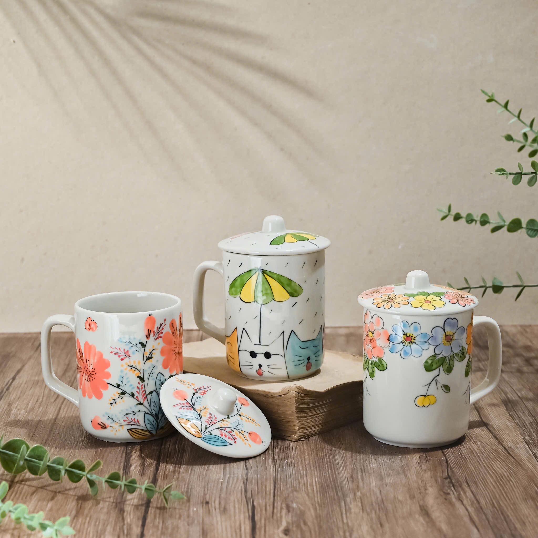 Cốc sứ in họa tiết theo yêu cầu