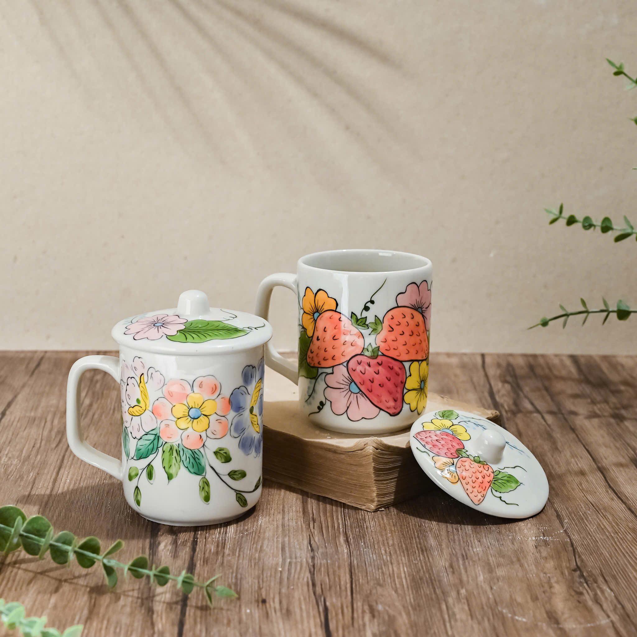 Cốc sứ in họa tiết theo yêu cầu