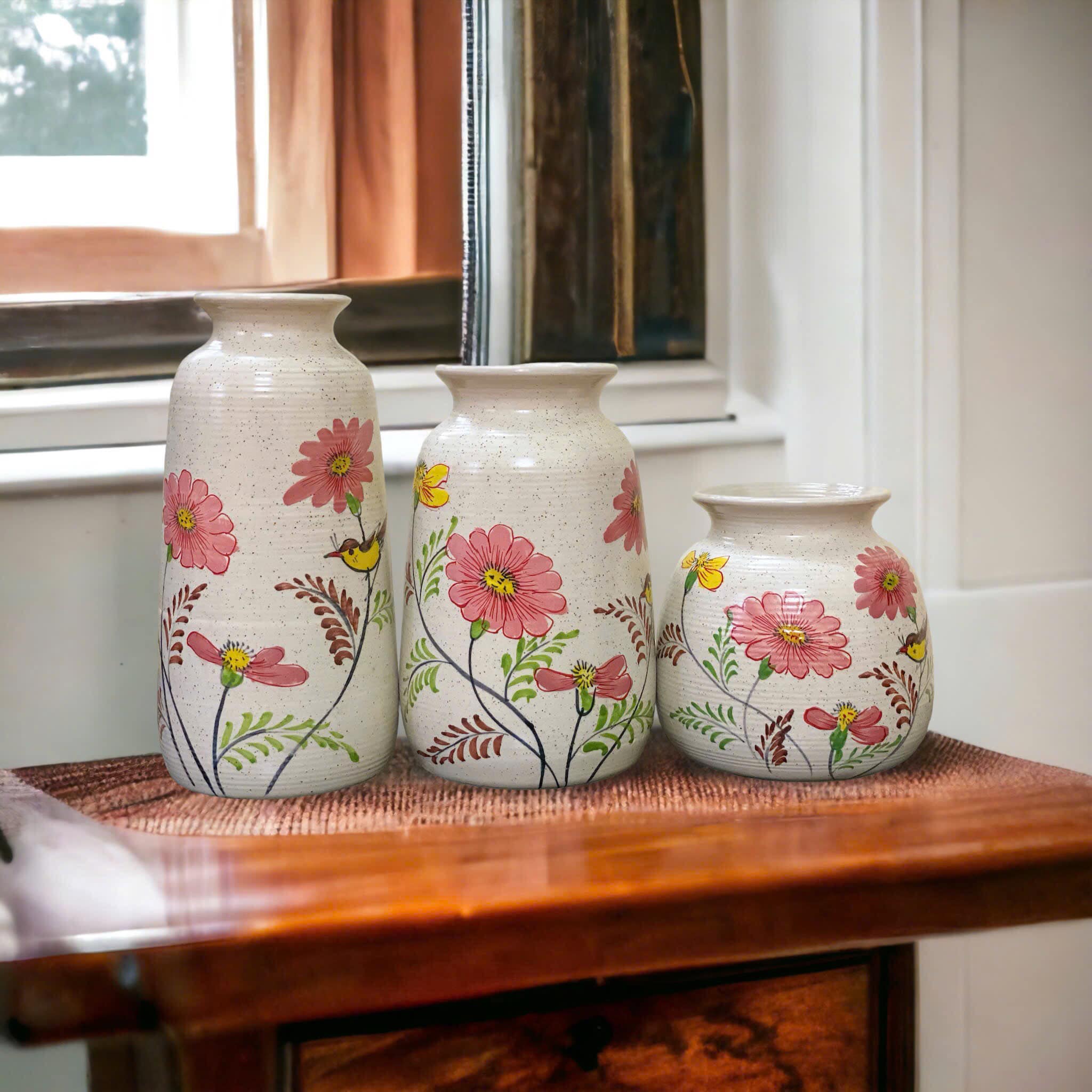 Set 3 Lọ Hoa Sứ Trang Trí Nội Thất