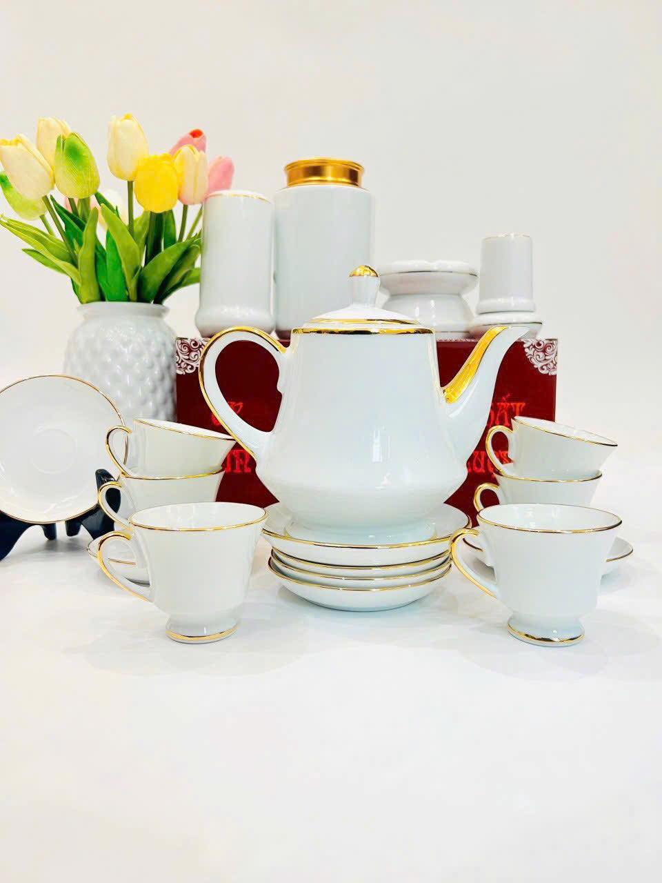 Bộ ấm chén Vinh Hoa Phú Quý vàng kim
