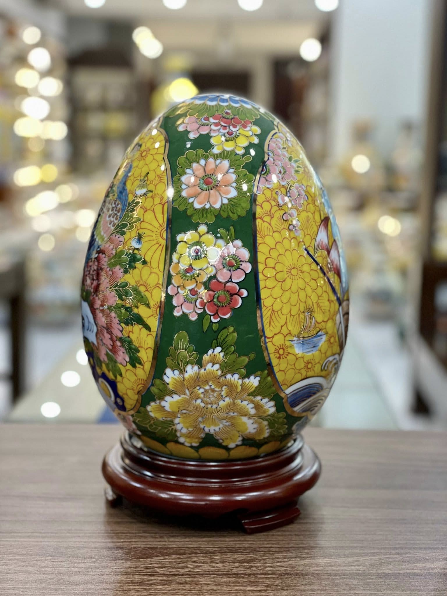 Trứng Phong Thủy Mạ Vàng Tăng Tài Lộc