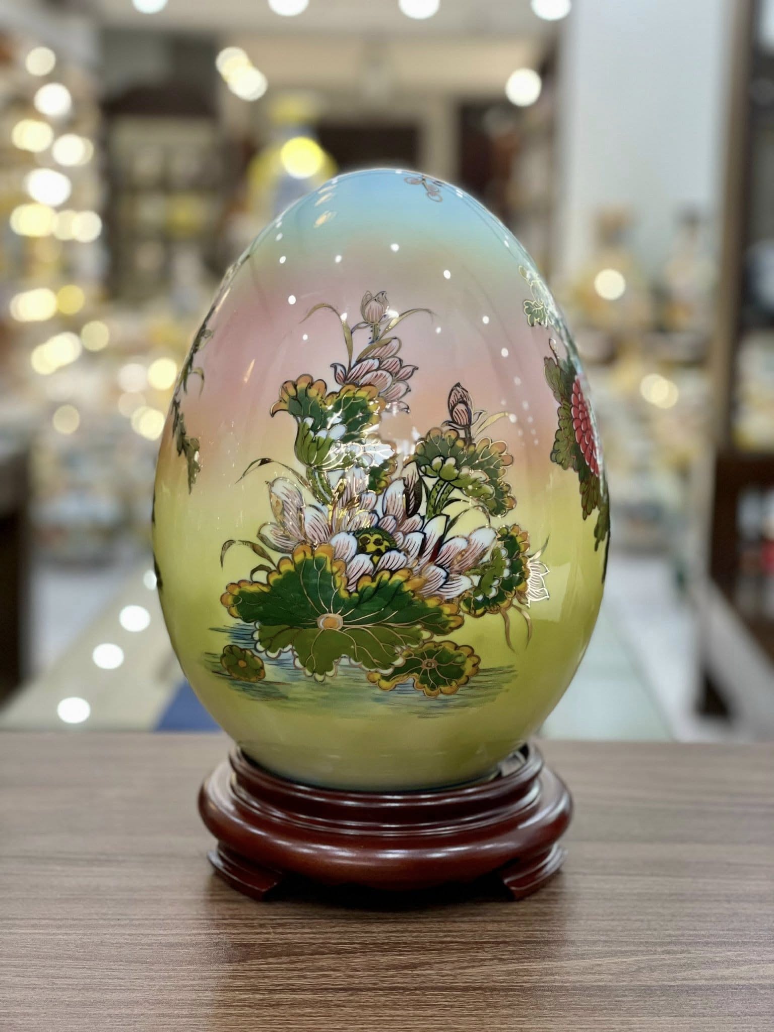 Trứng Phong Thủy Mạ Vàng Tăng Tài Lộc