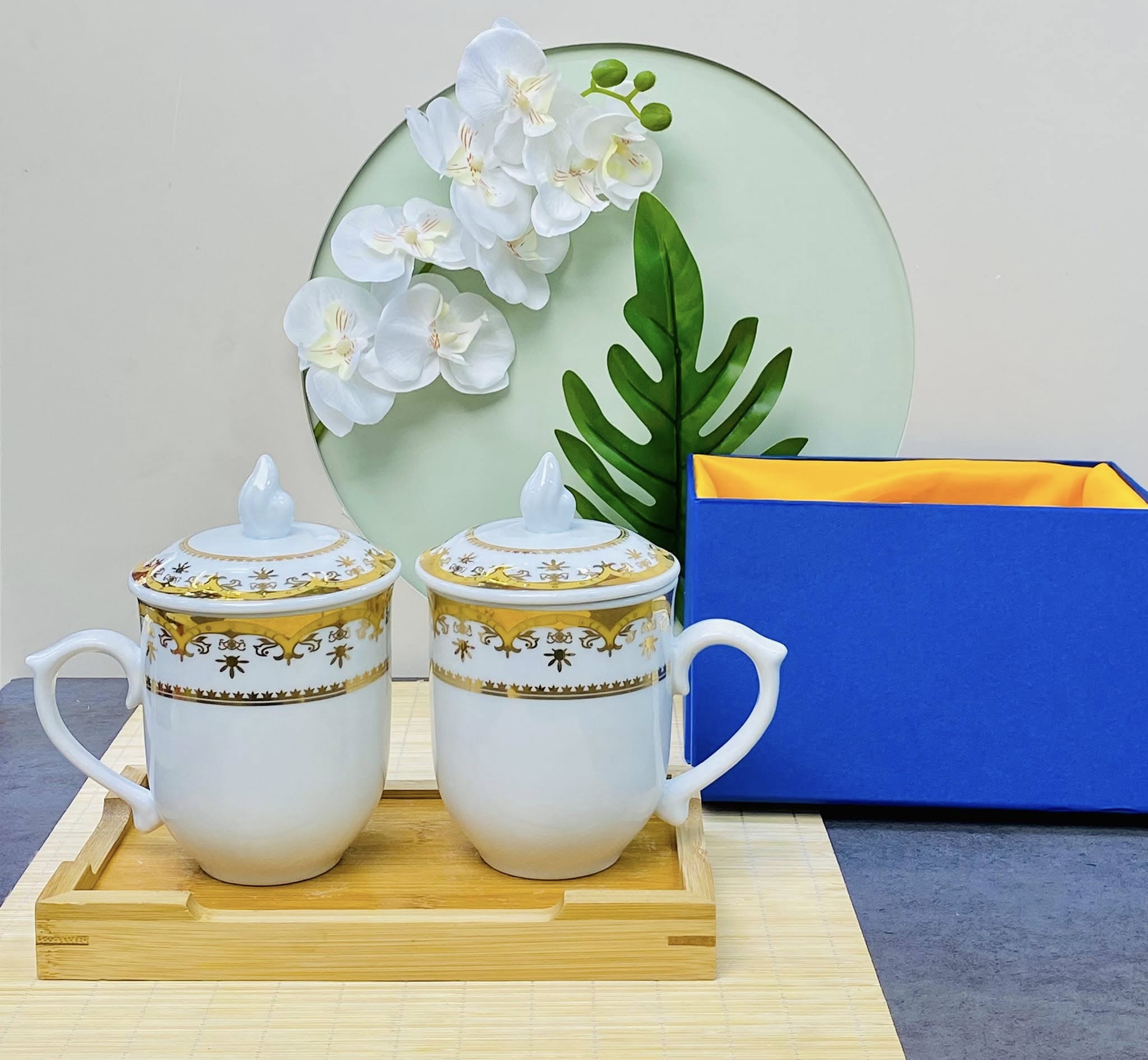 Cốc sứ khảm vàng cao cấp 2