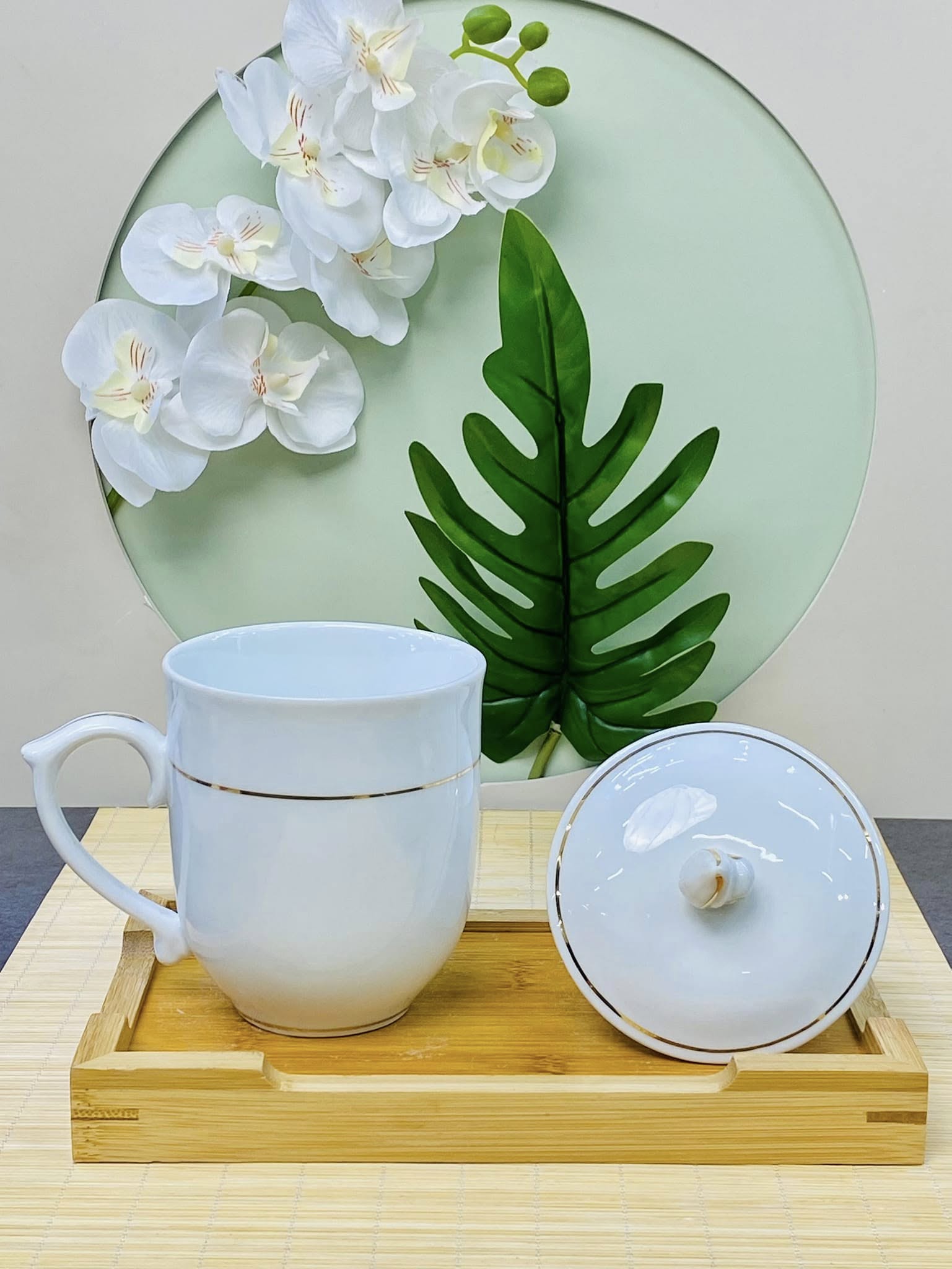 Cốc sứ khảm vàng cao cấp 1