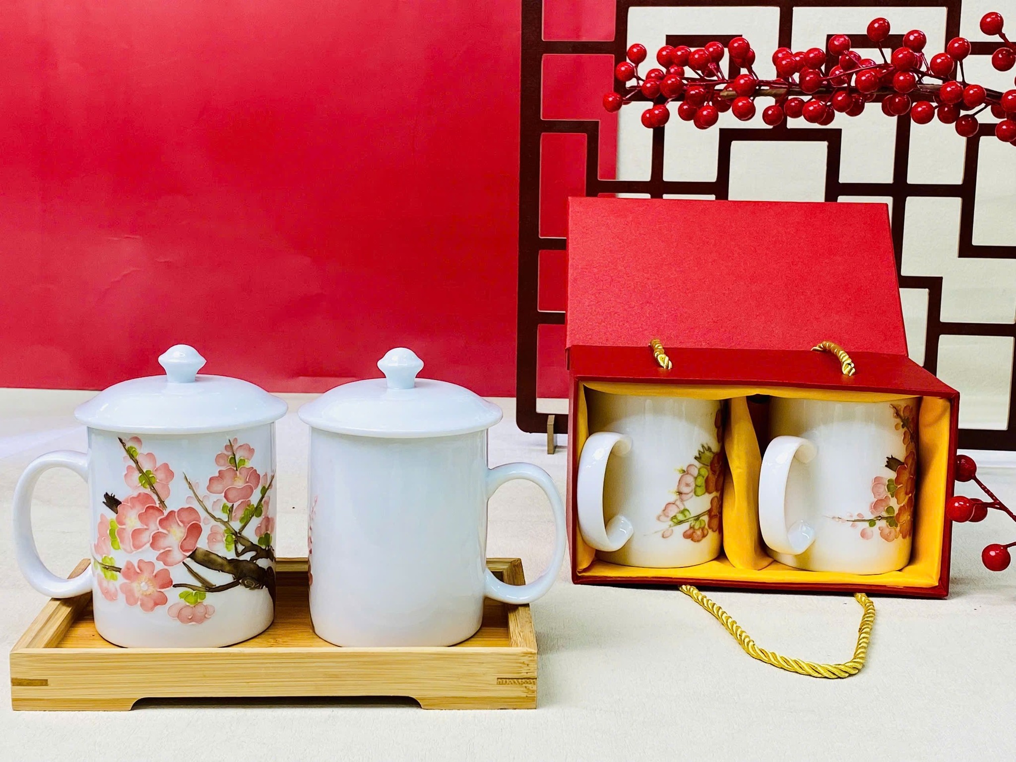 Cốc Sứ 3D Họa Tiết Hoa