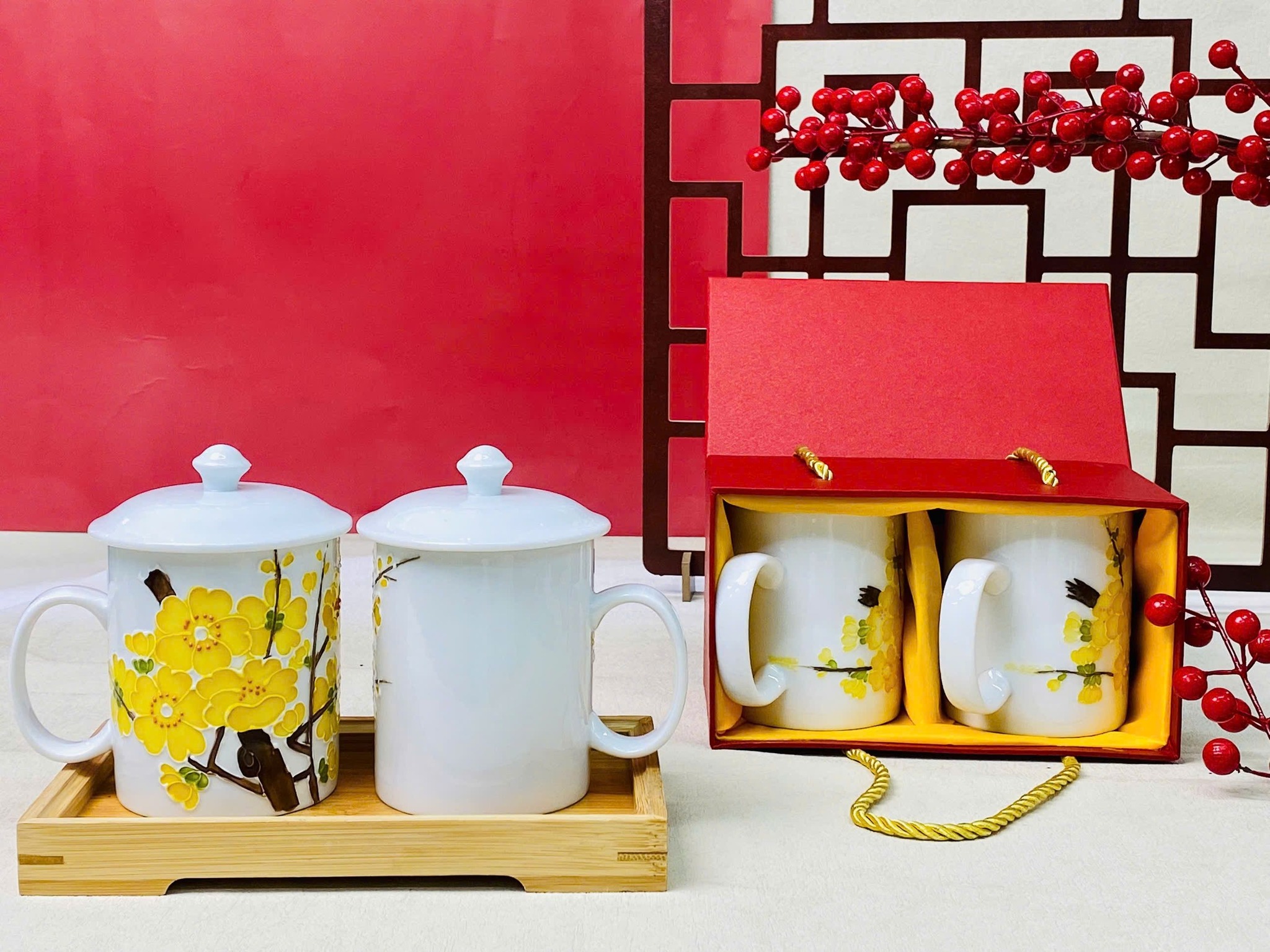 Cốc Sứ 3D Họa Tiết Hoa