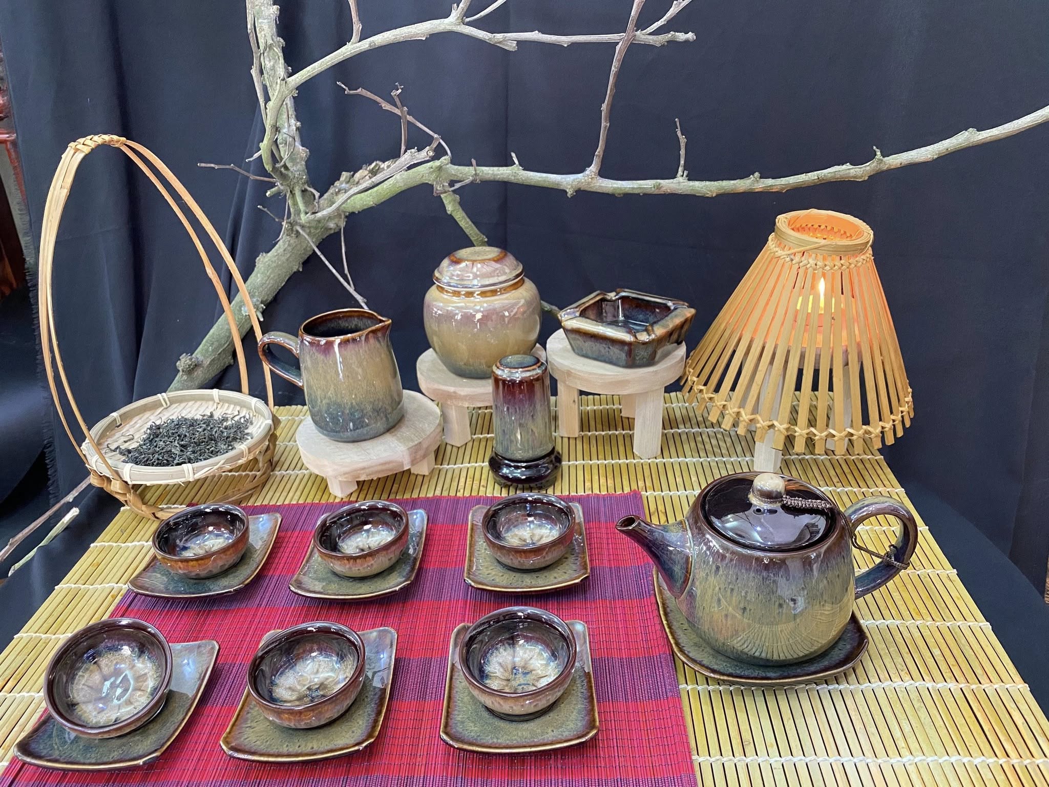 Bộ ấm chén men hỏa biến - QG 2