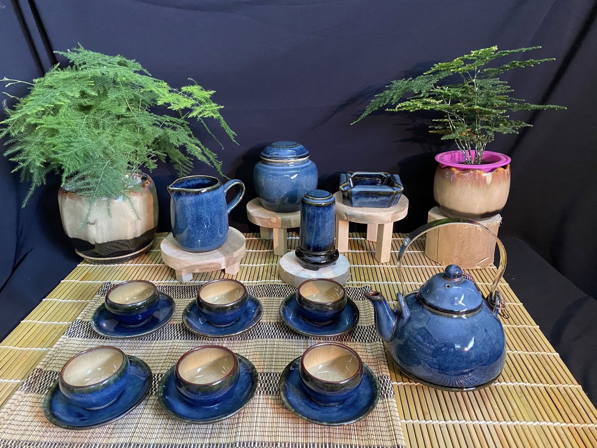 Bộ ấm chén men hỏa biến - QG 2