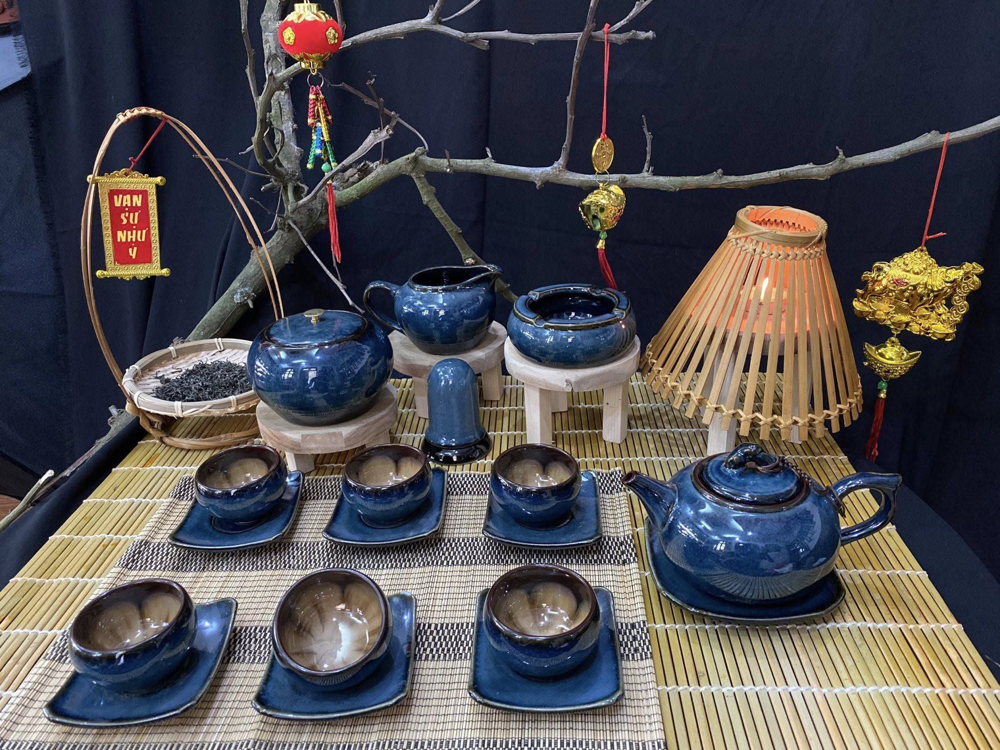 Bộ ấm chén men hỏa biến - QG 2