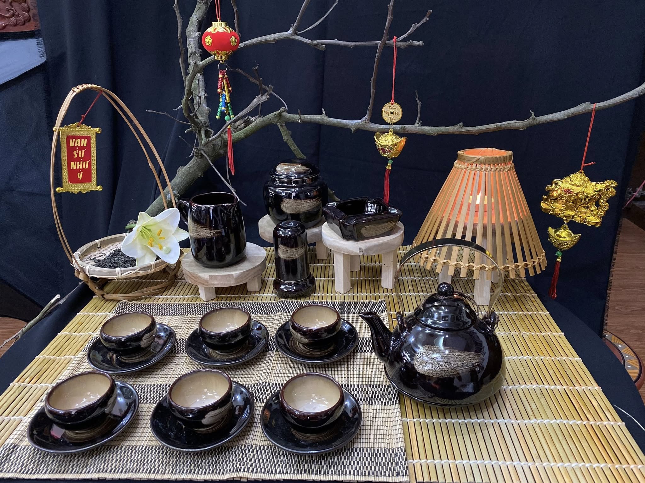 Bộ ấm chén men hỏa biến - QG 2