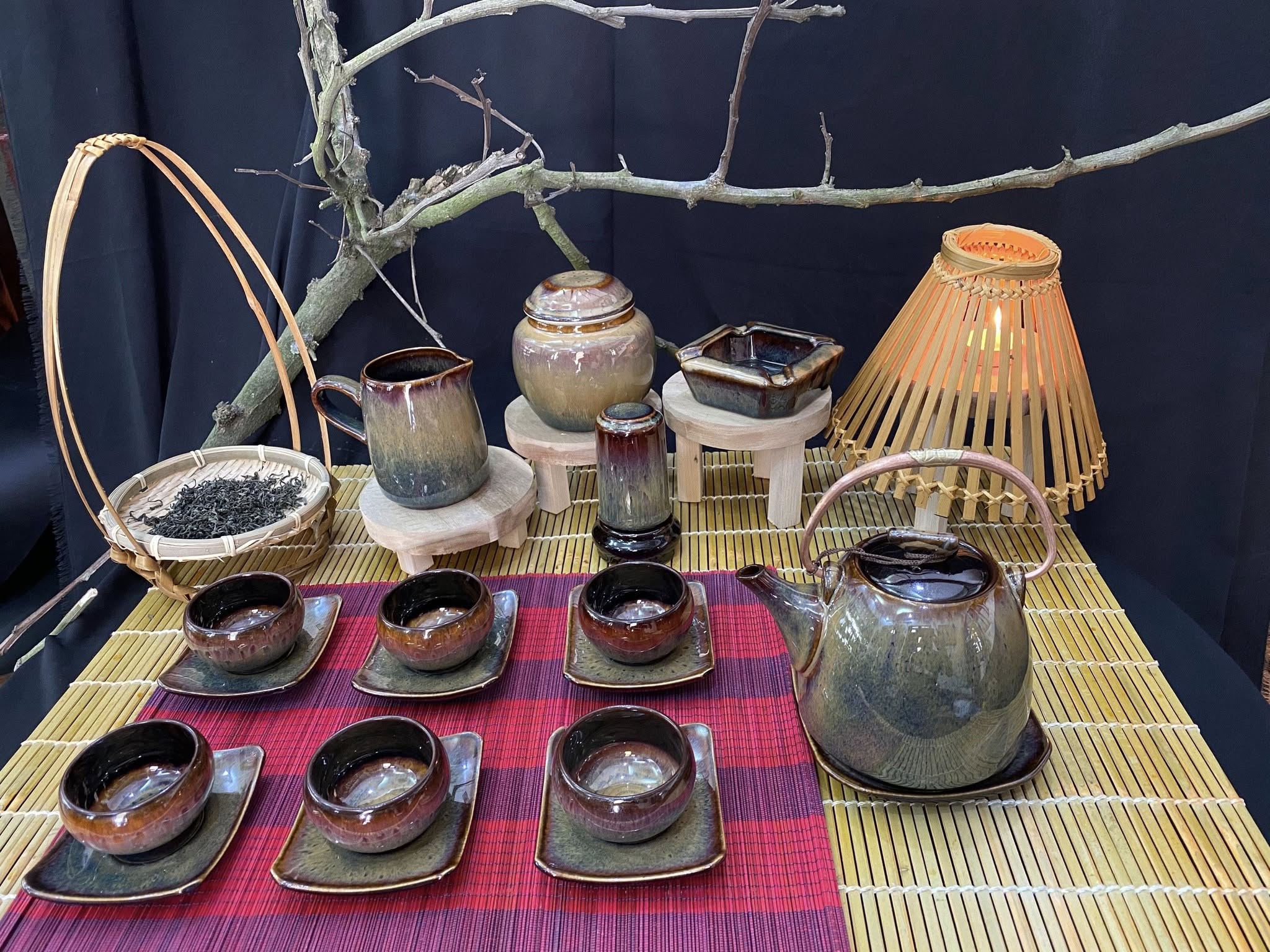 Bộ ấm chén men hỏa biến - QG 2