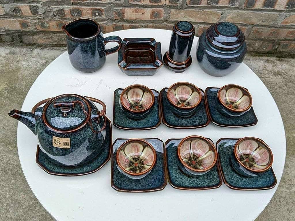 Bộ ấm chén men hỏa biến - QG 2