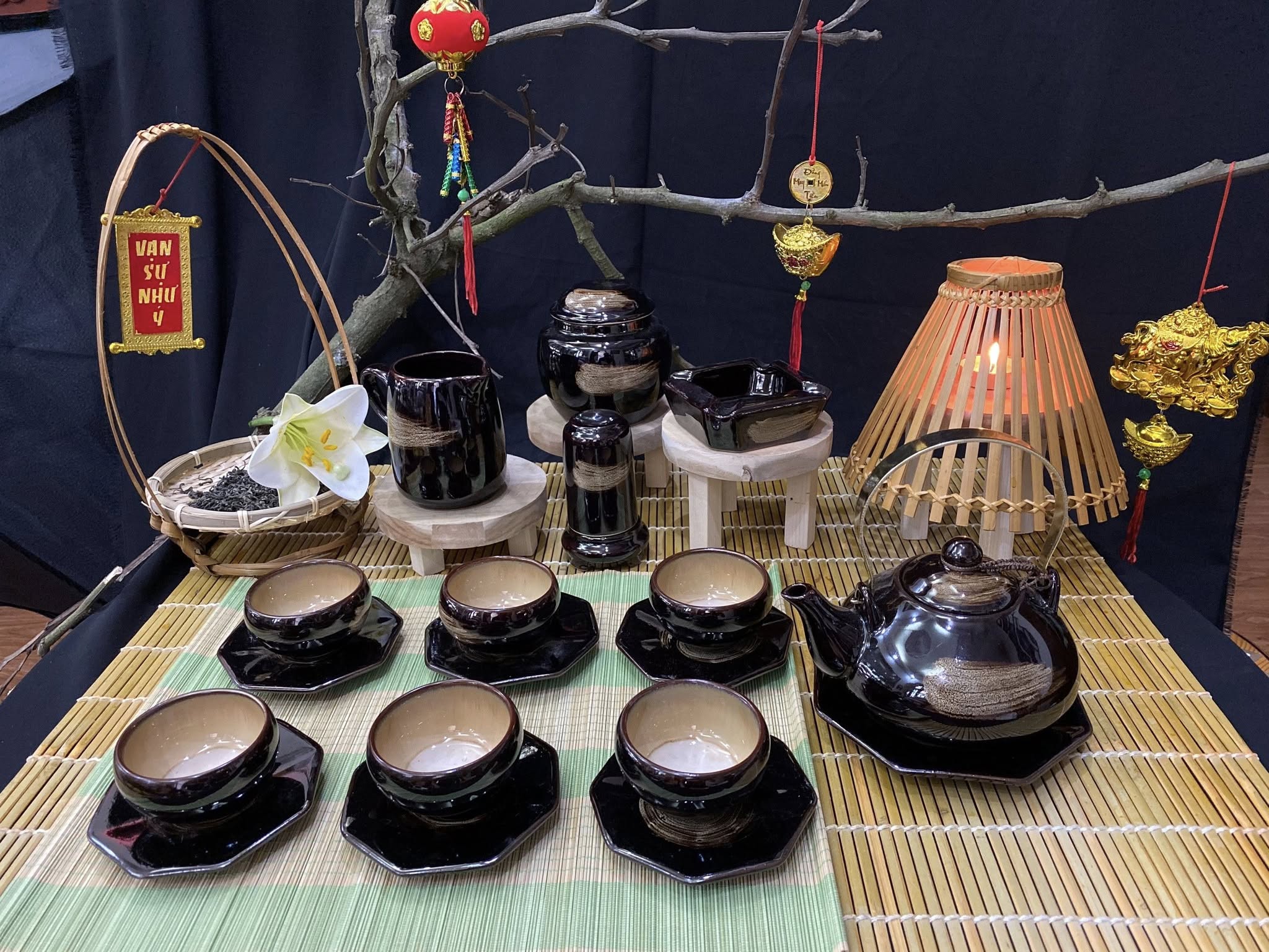 Bộ ấm chén men hỏa biến - QG 2