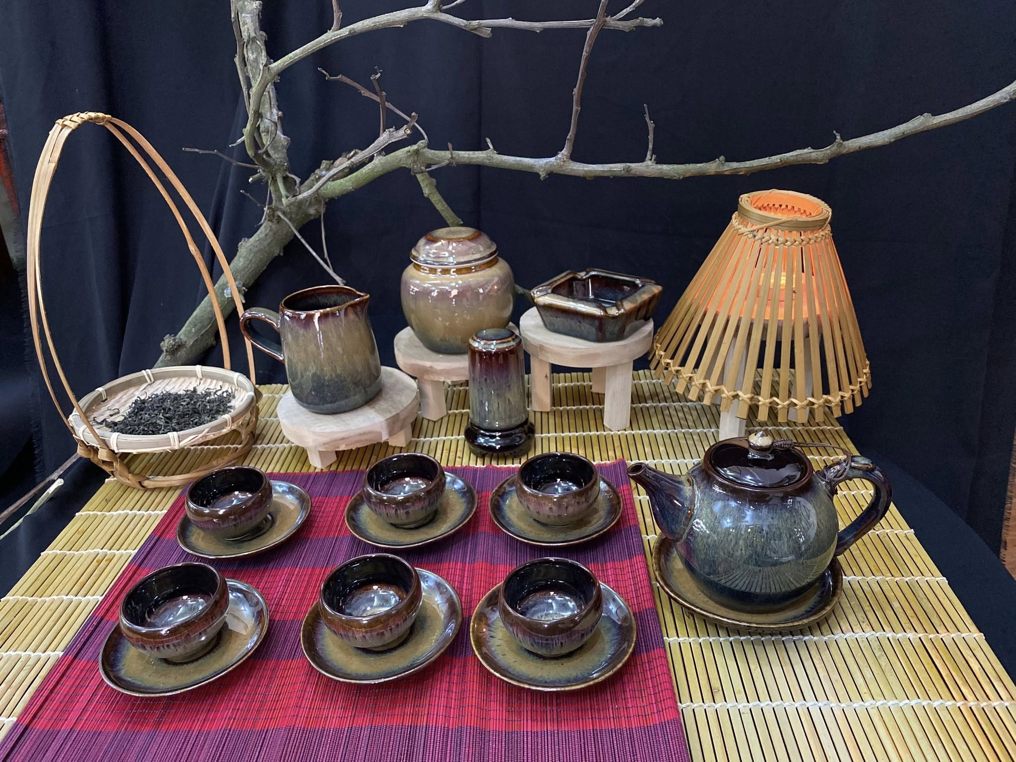 Bộ ấm chén men hỏa biến - QG 2