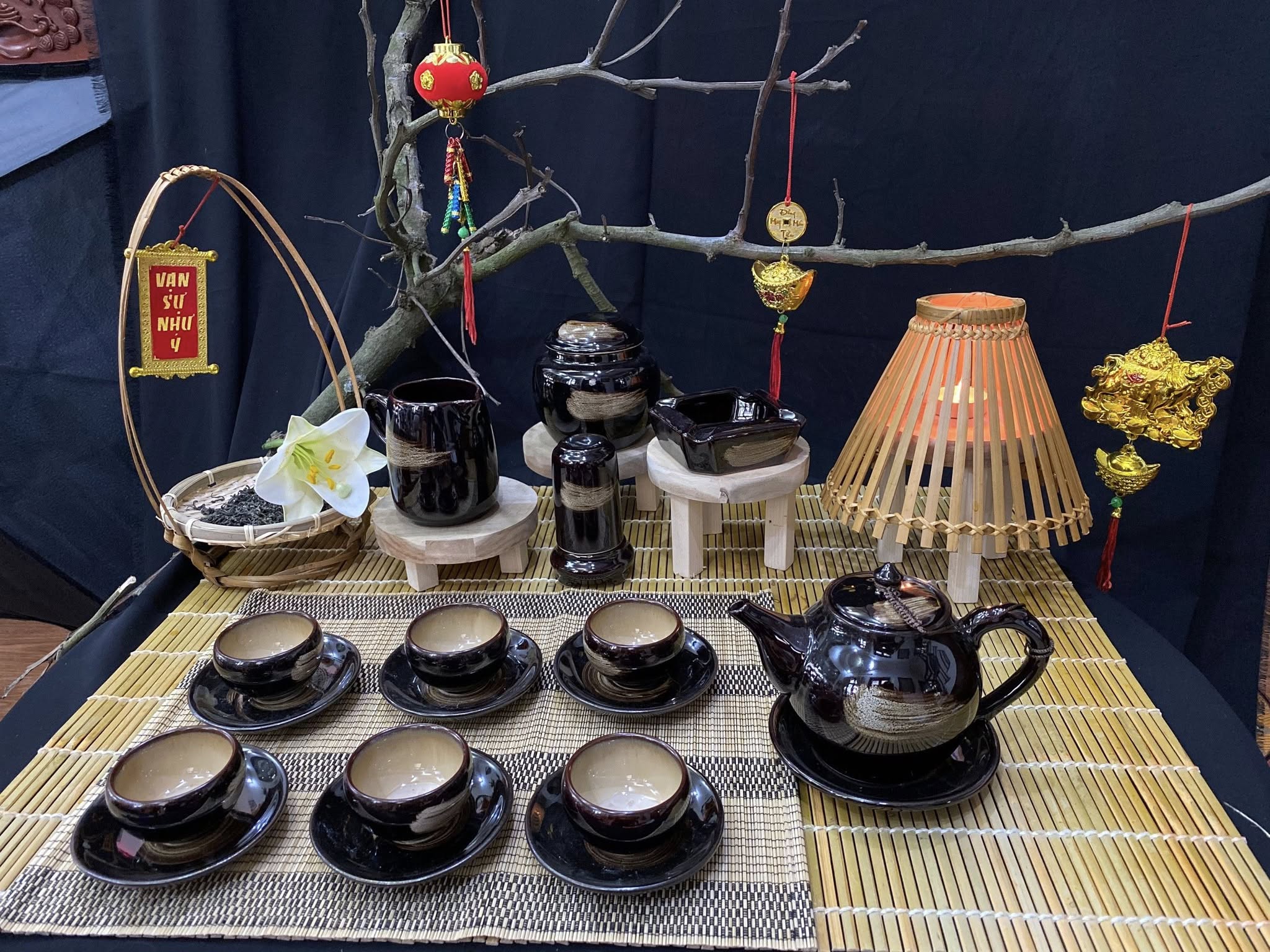 Bộ ấm chén men hỏa biến - QG 2