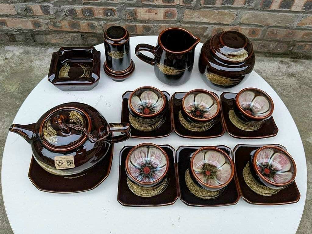 Bộ ấm chén men hỏa biến - QG 2