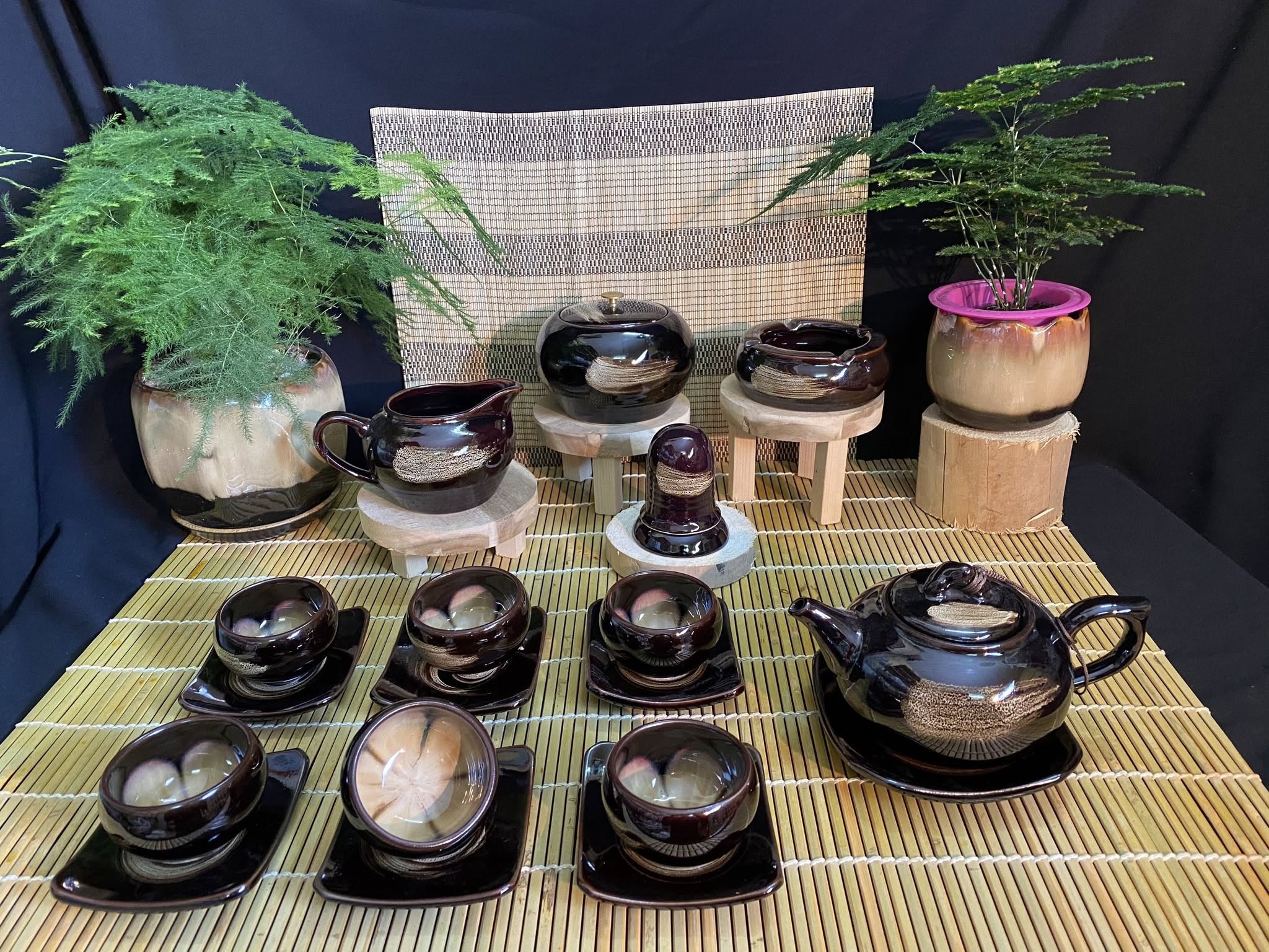 Bộ ấm chén men hỏa biến - QG 2