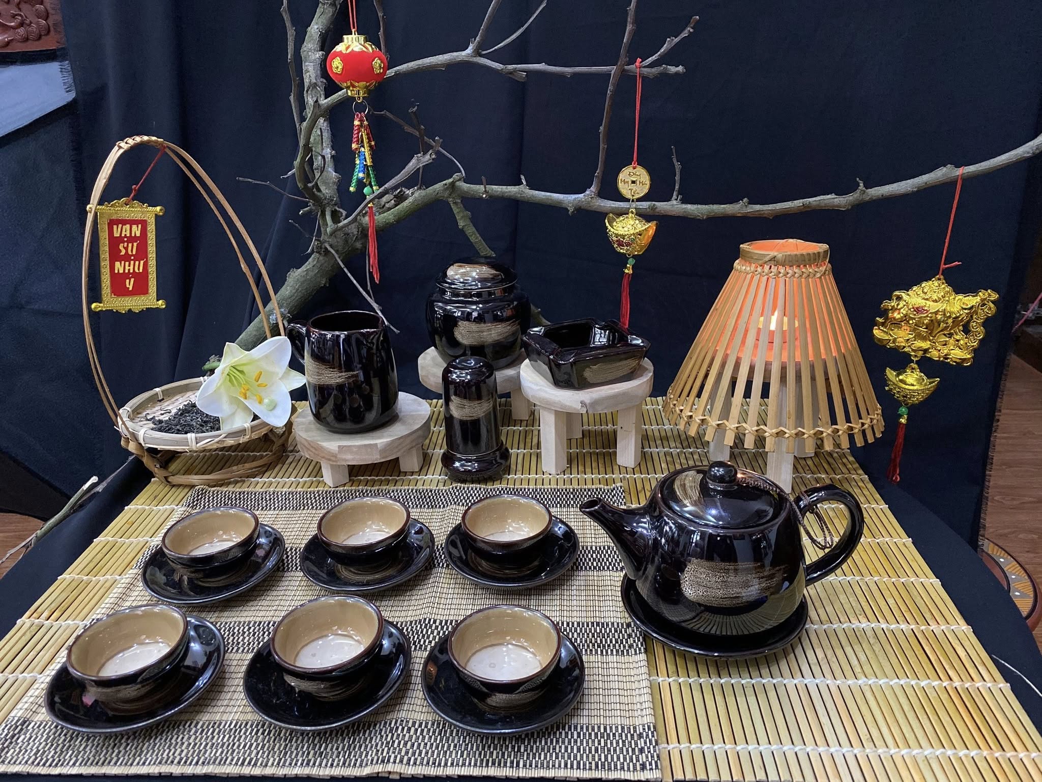 Bộ ấm chén men hỏa biến - QG 2