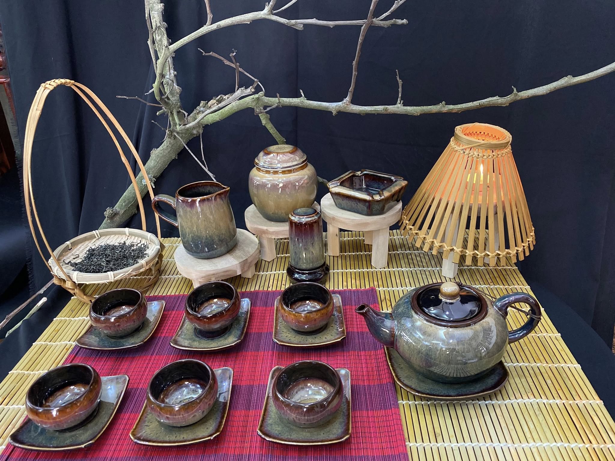 Bộ ấm chén men hỏa biến - QG 2