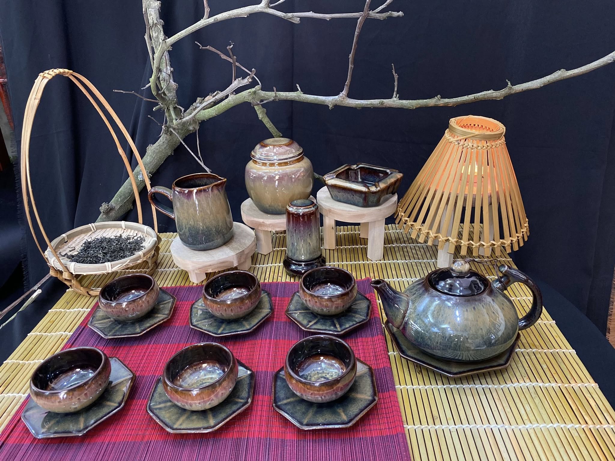 Bộ ấm chén men hỏa biến - QG 2