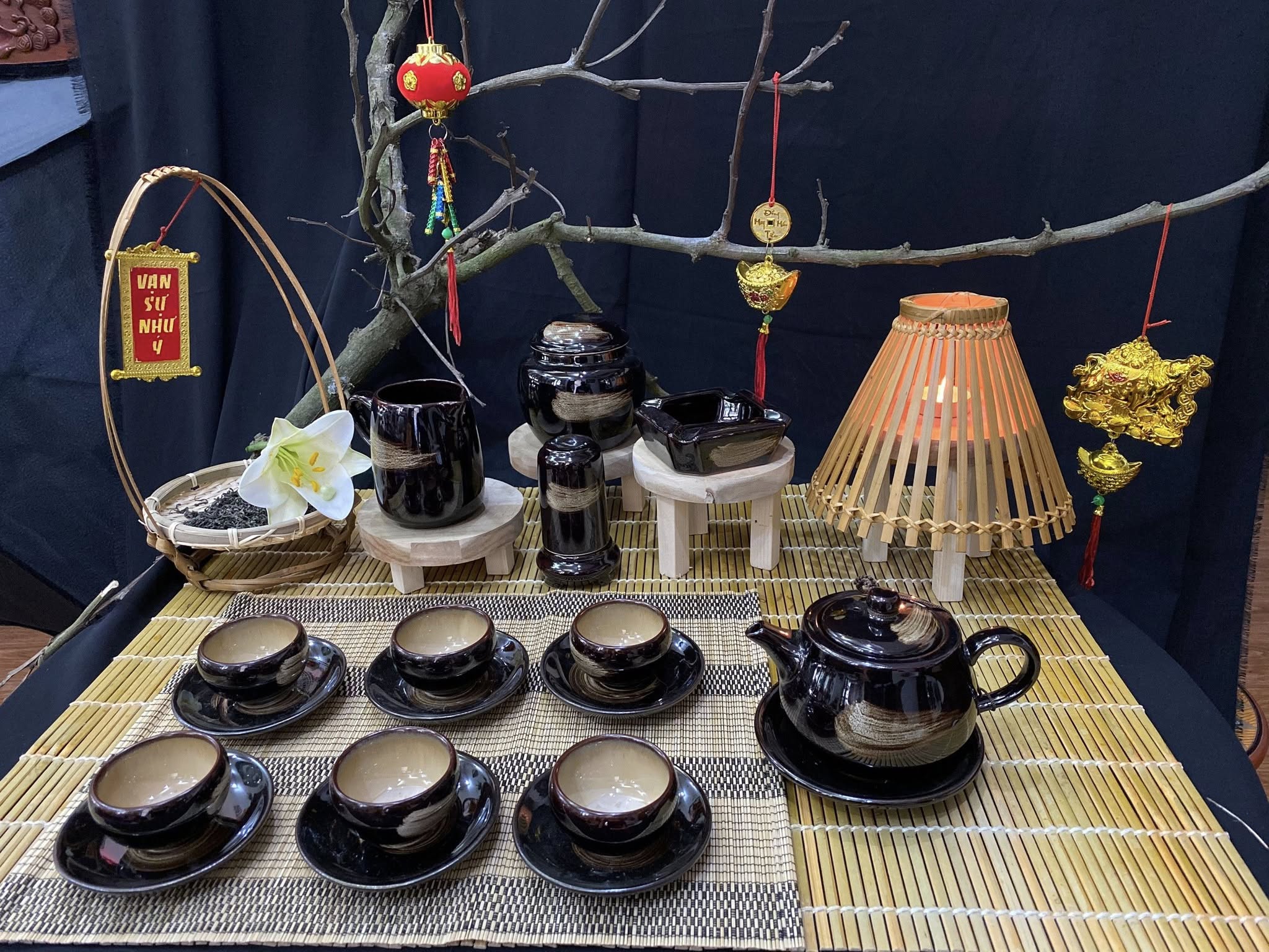 Bộ ấm chén men hỏa biến - QG 2