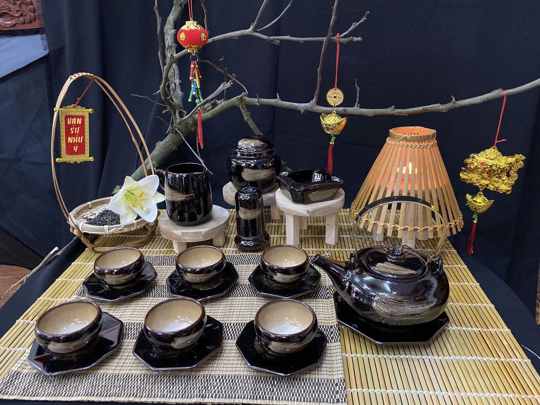 Bộ ấm chén men hỏa biến - QG 2