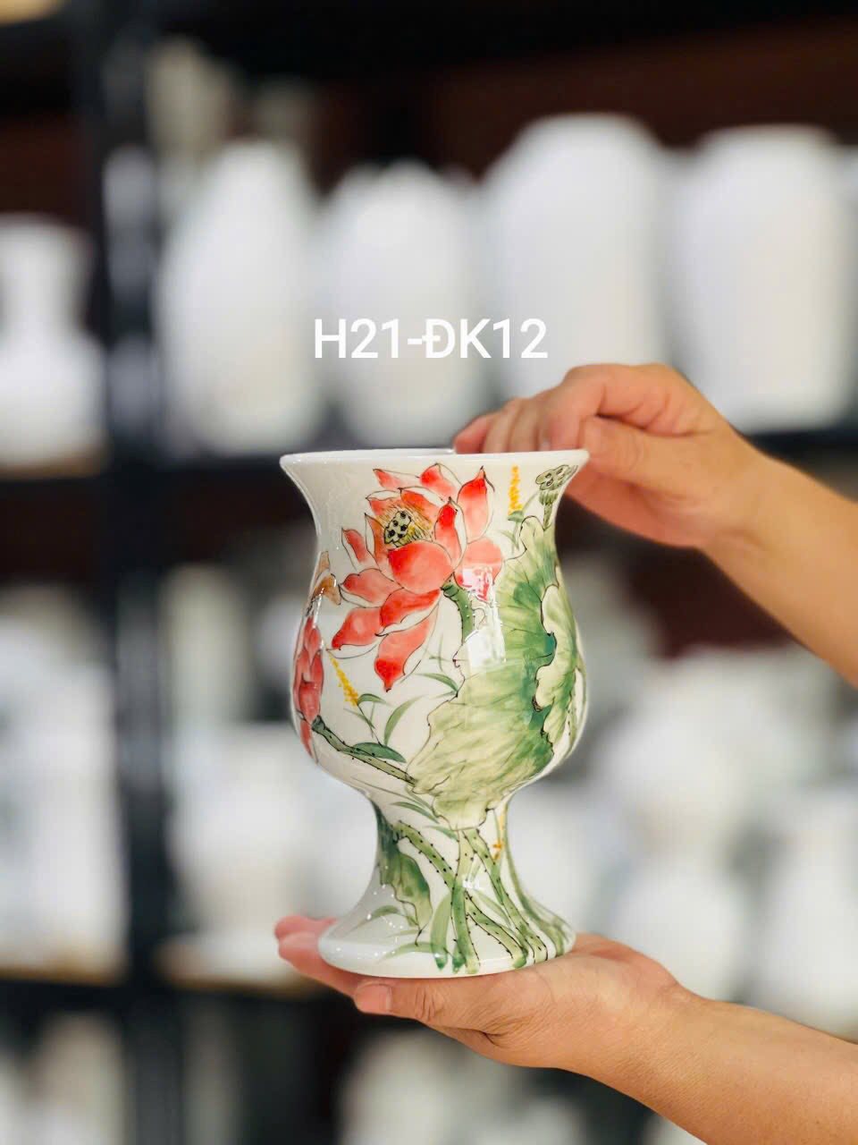 Lọ hoa gốm sứ vẽ tay 2