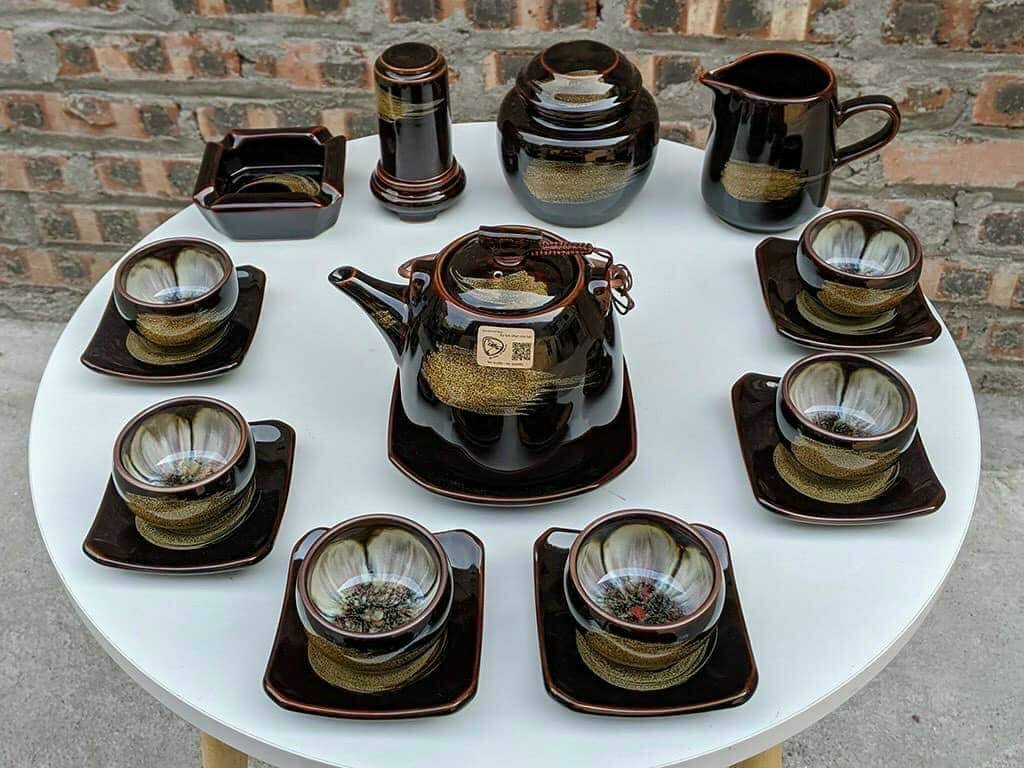 Bộ ấm chén men hỏa biến - QG 2