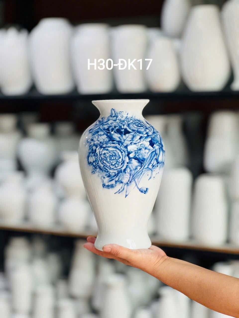 Lọ hoa gốm sứ vẽ tay 2