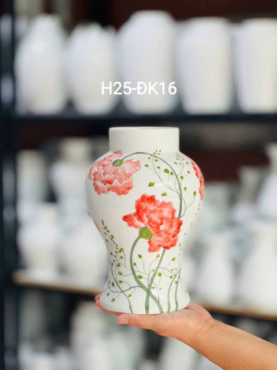 Lọ hoa gốm sứ vẽ tay 2