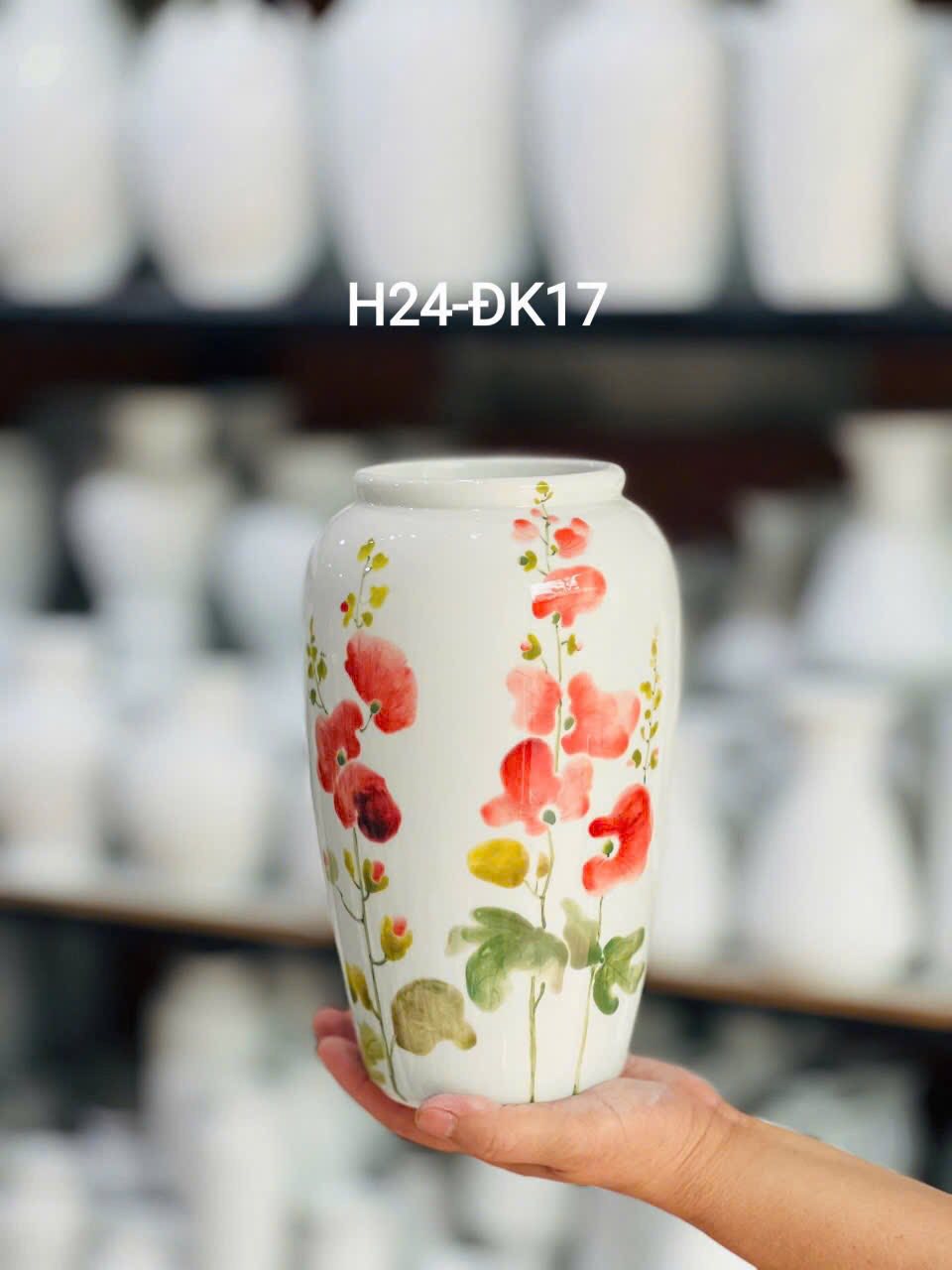 Lọ hoa gốm sứ vẽ tay 2