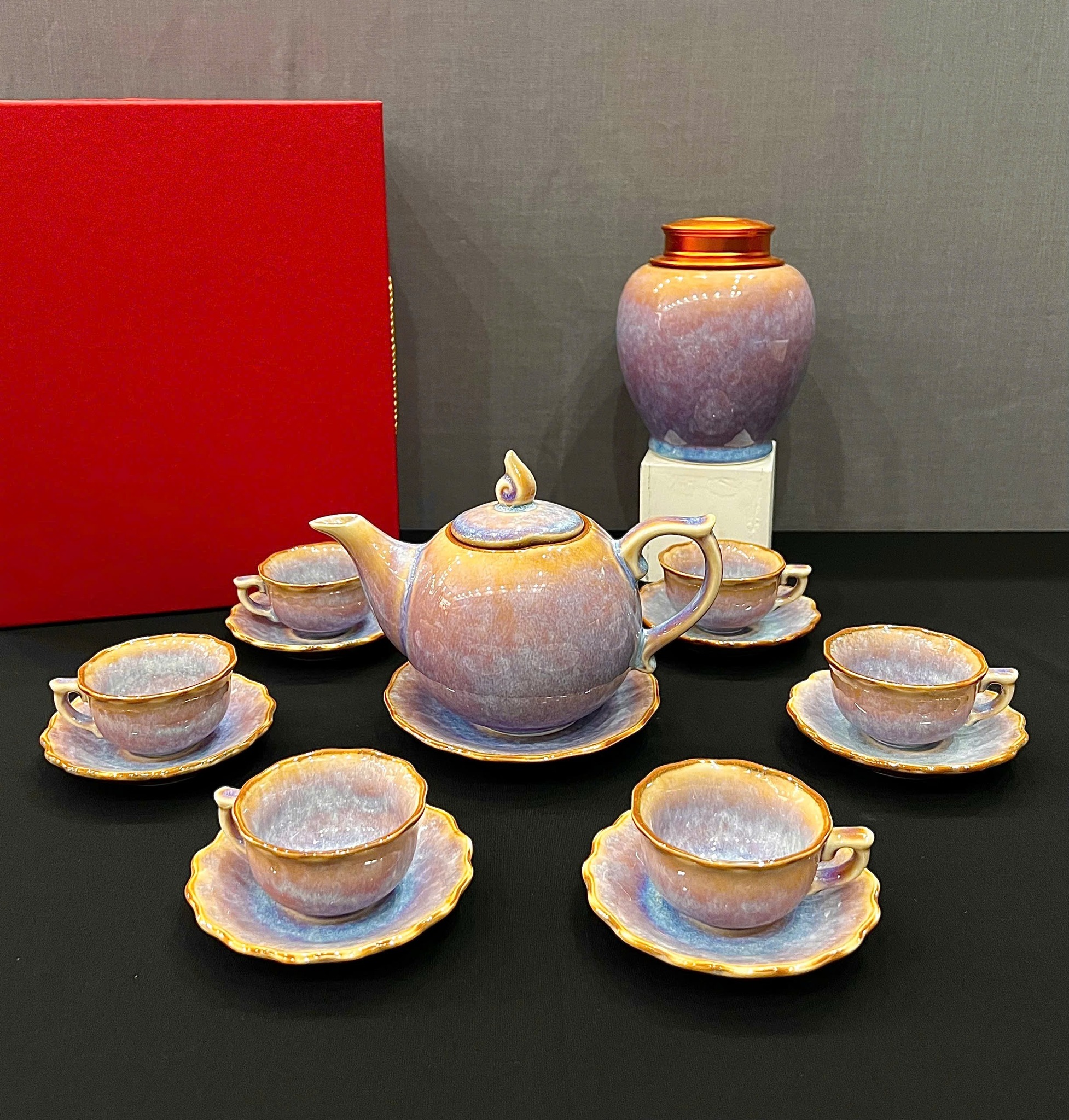 Bộ ấm chén men hỏa biến - QG 1