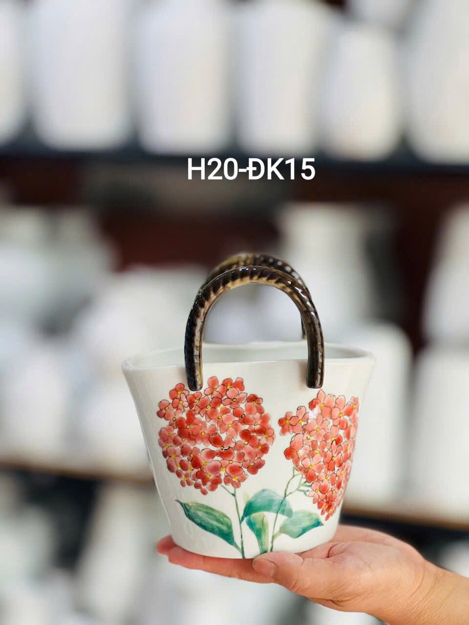 Lọ hoa gốm sứ vẽ tay 2