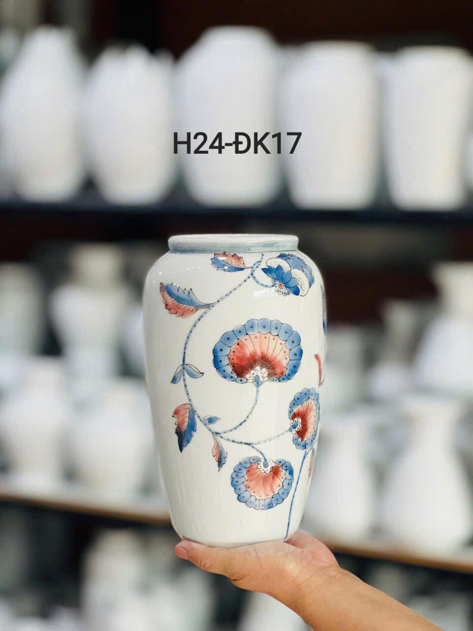 Lọ hoa gốm sứ vẽ tay 2