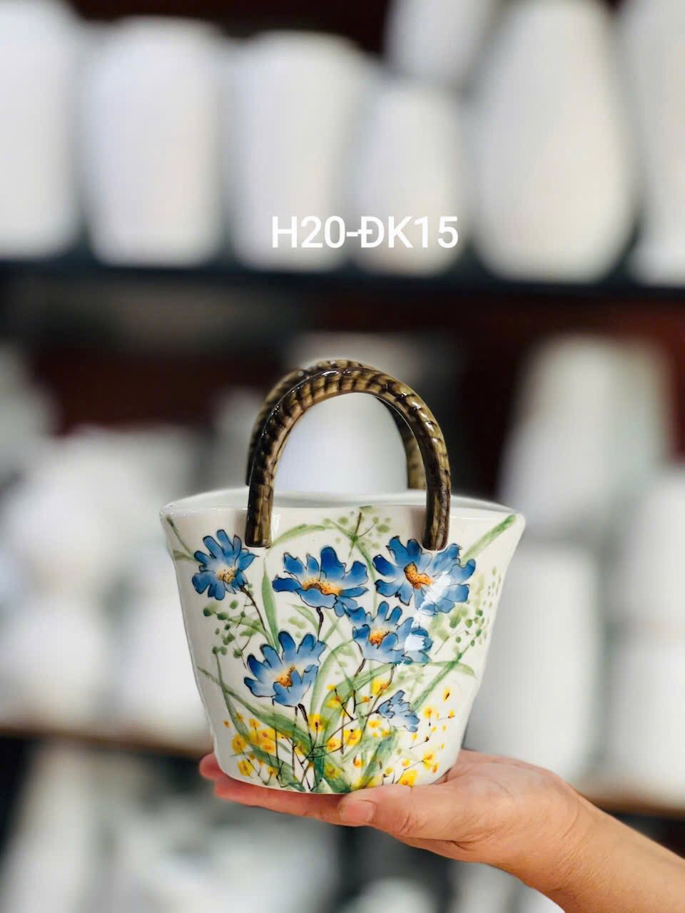 Lọ hoa gốm sứ vẽ tay 2