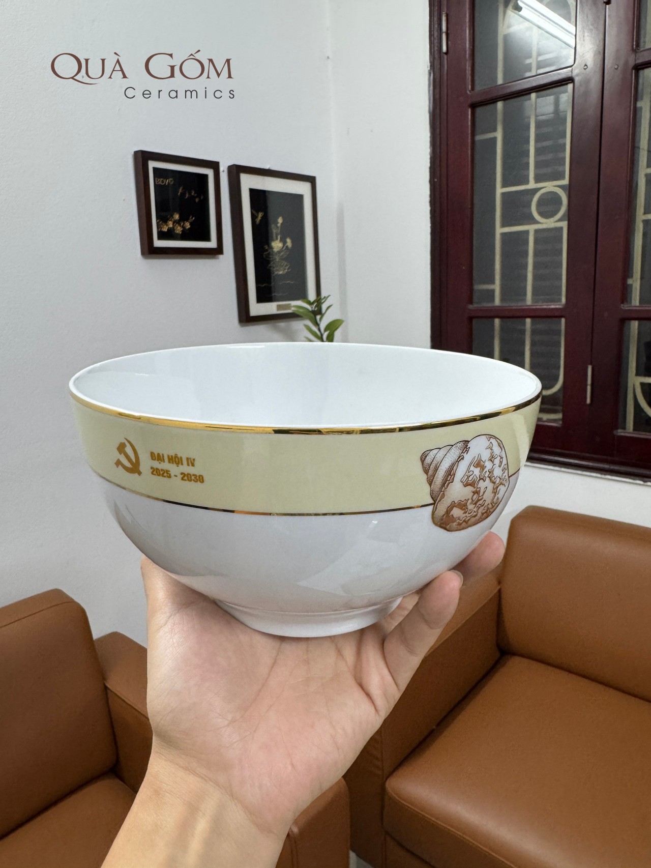 Bộ đồ ăn sứ Minh Long Hương biển kem - Vietcombank