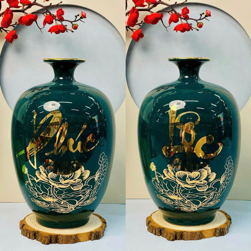 Bình tích lộc màu in vàng kim