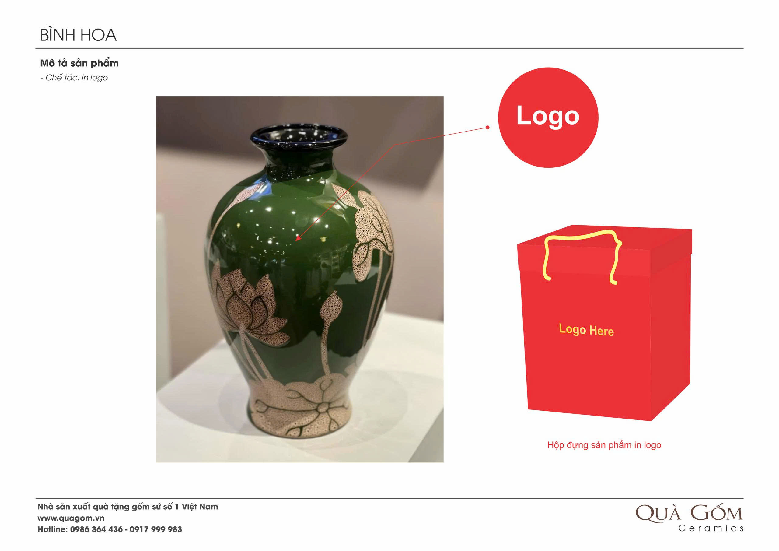 Bình sứ men màu vàng kim