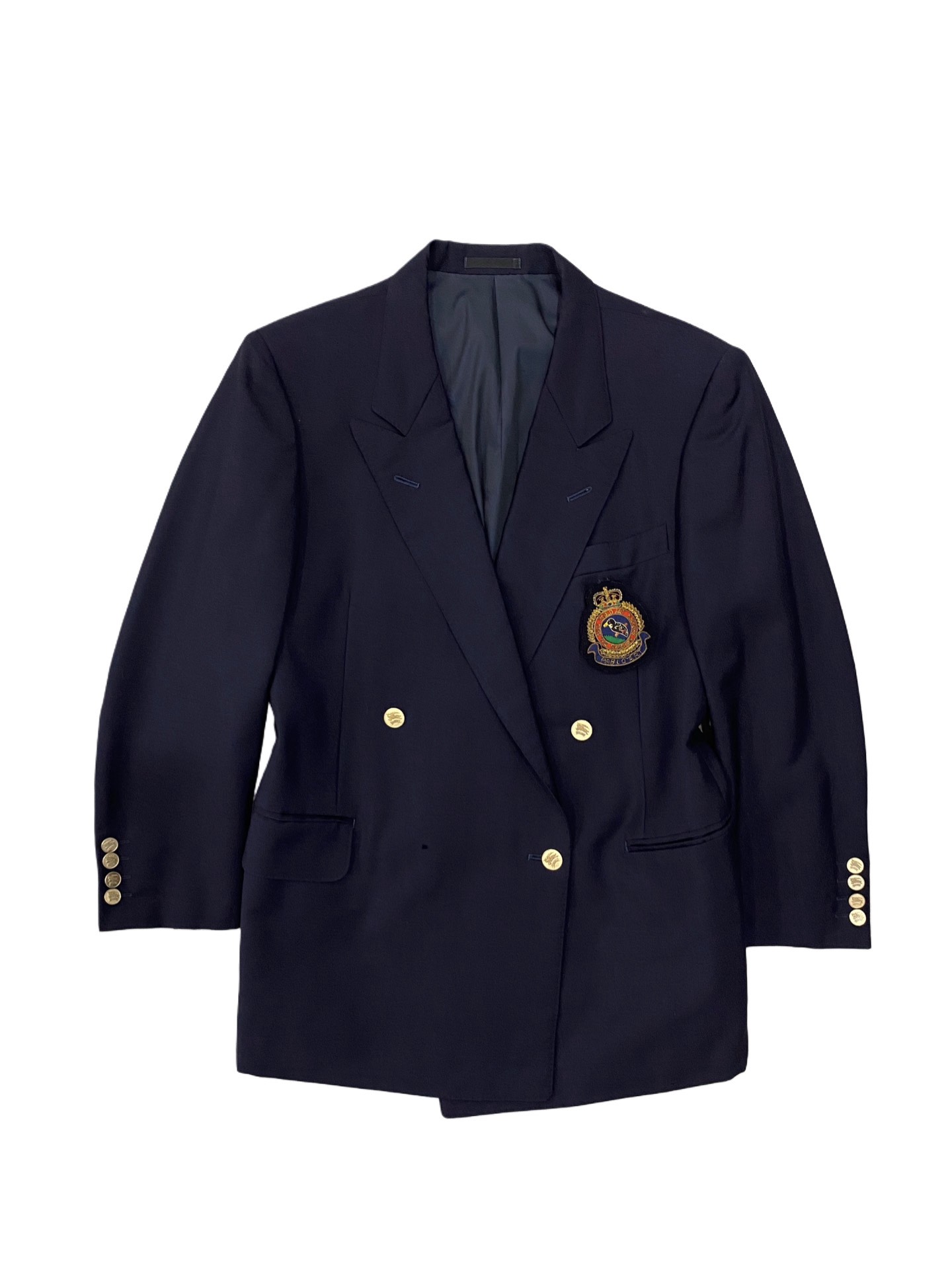 Blazer Burberrys | Wool tối màu 4 cúc kim loại cổ điển | độ mới 90%