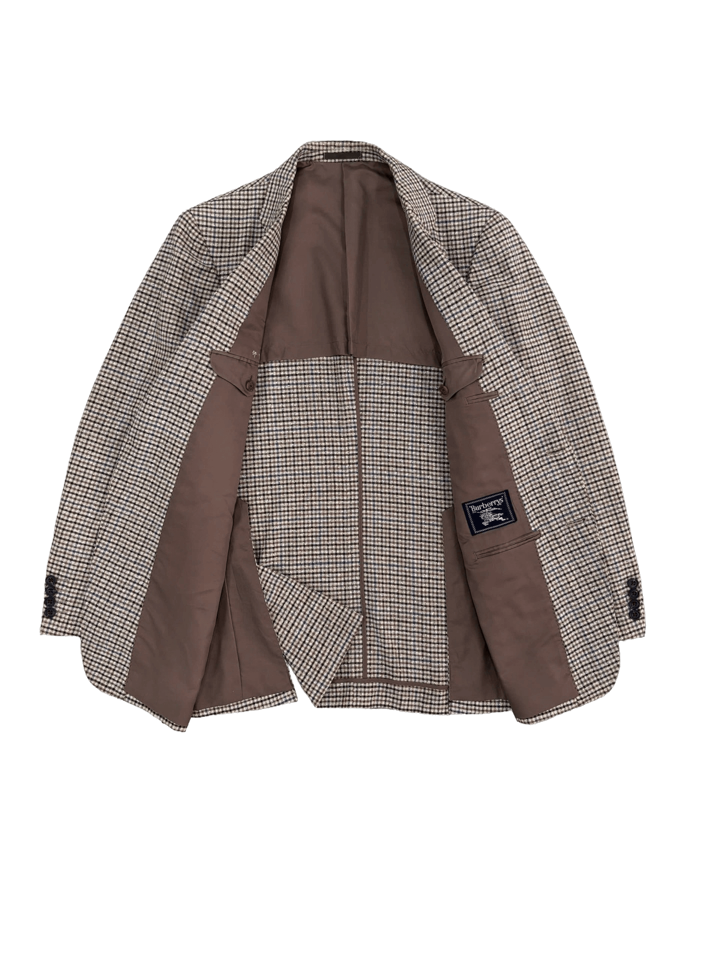 Blazer Burberrys wool caro – túi hộp – lót nửa – độ mới 95%