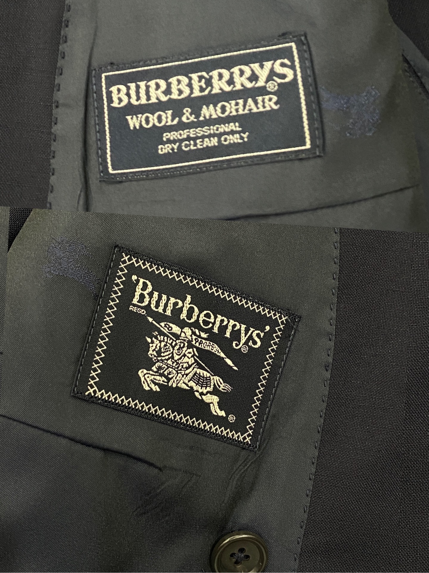 Blazer Burberrys | Wool tối màu 4 cúc kim loại cổ điển | độ mới 90%