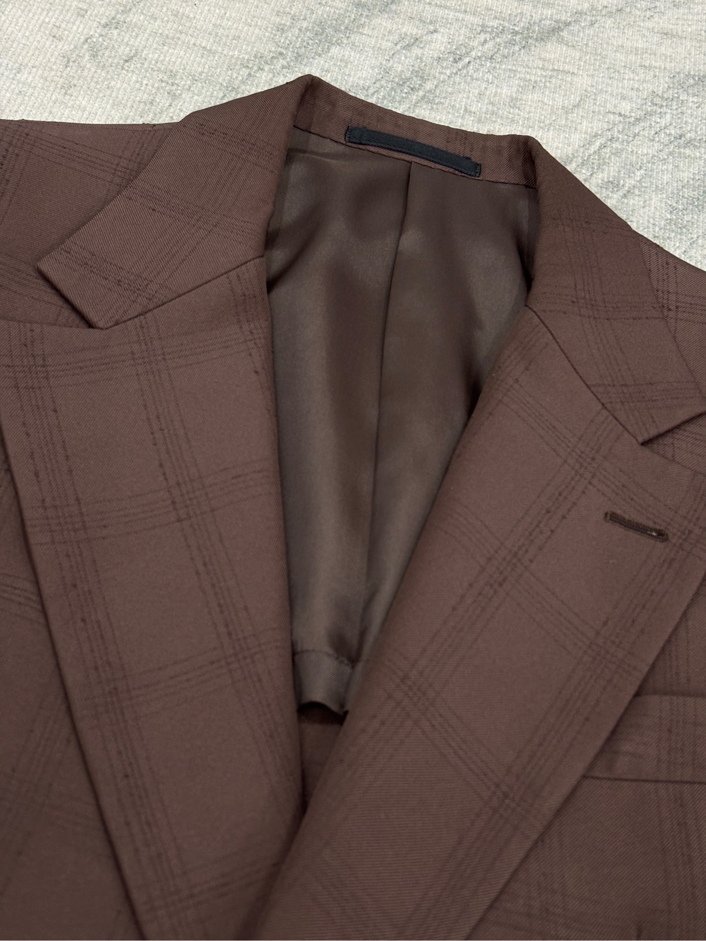 Blazer SHINSG | Polyester caro tối 1 cúc cổ điển | độ mới 95%