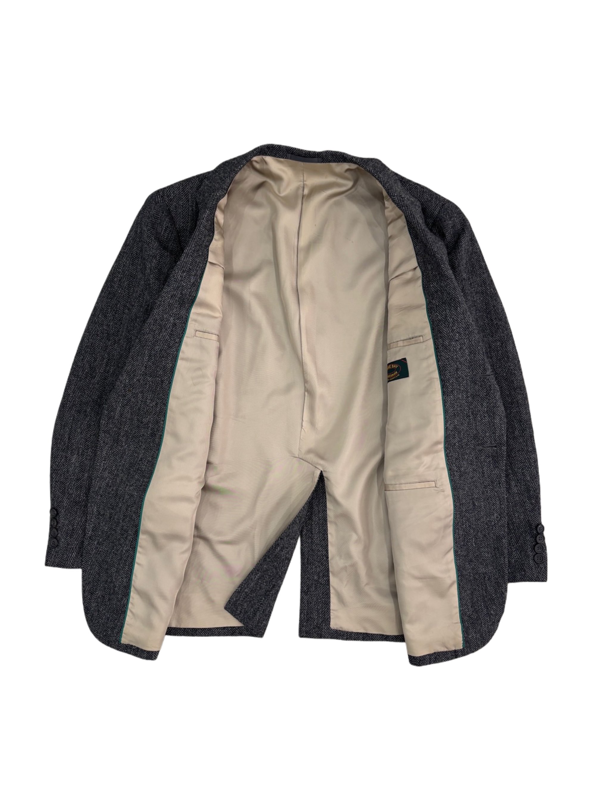 Blazer MAINE BAY | Dạ tối màu 2 cúc vai đệm túi viền cổ điển | độ mới 90%