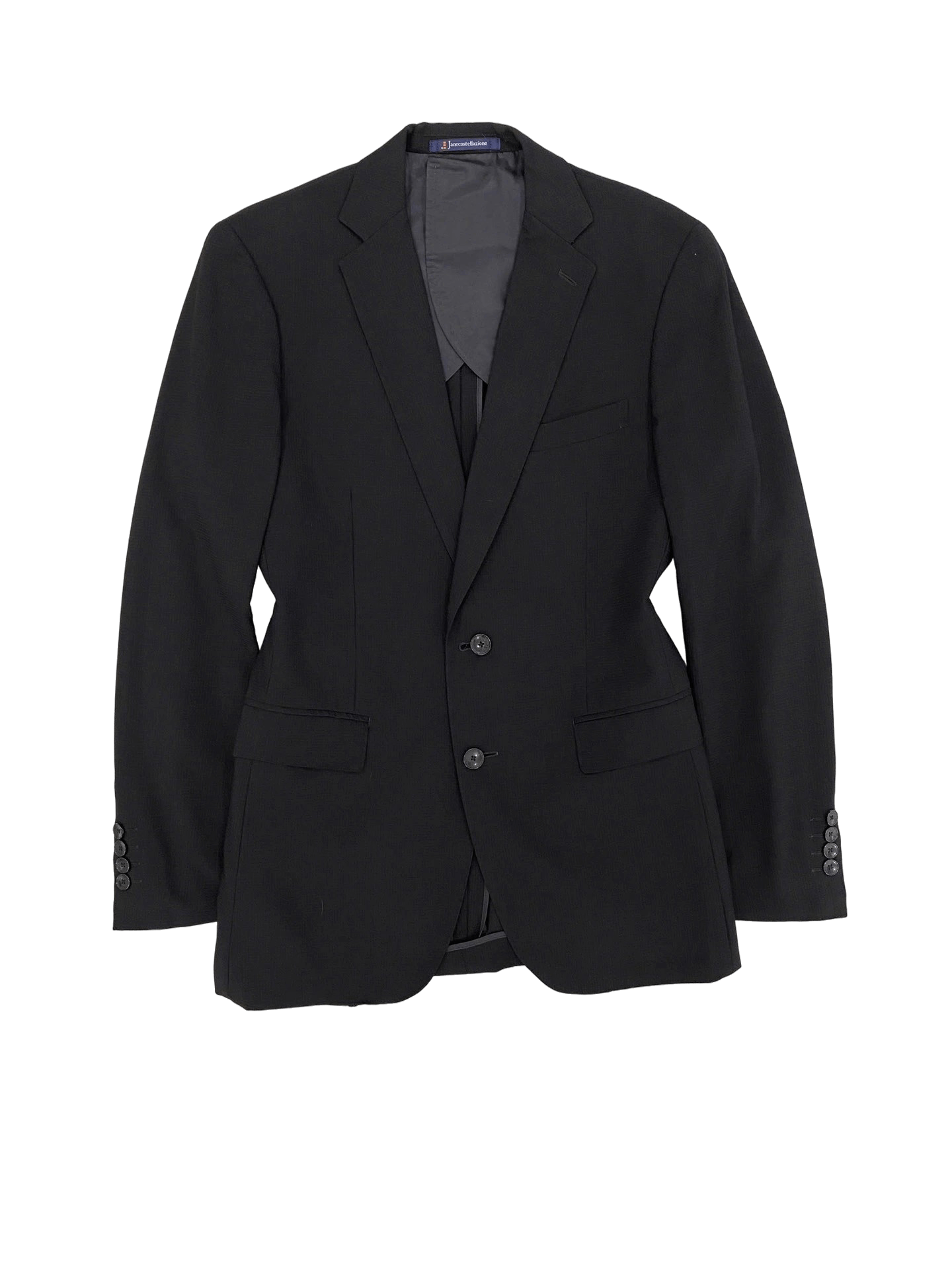 Blazer JANECOSTELLAZIONE | Wool đen 2 cúc cổ điển | độ mới 95%
